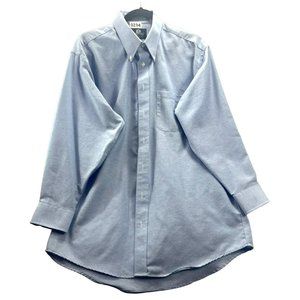 stafford, men dress shirt, long sleeve, color blue, size 16 1/2, 32, button down